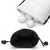 Aliennana Golf Valuables Pouch, Leather Golf Tee Pouch with Drawstring