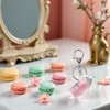 Pink Keychain Milk Tea Cup Key Ring,Cartoon Cat Car Keychain