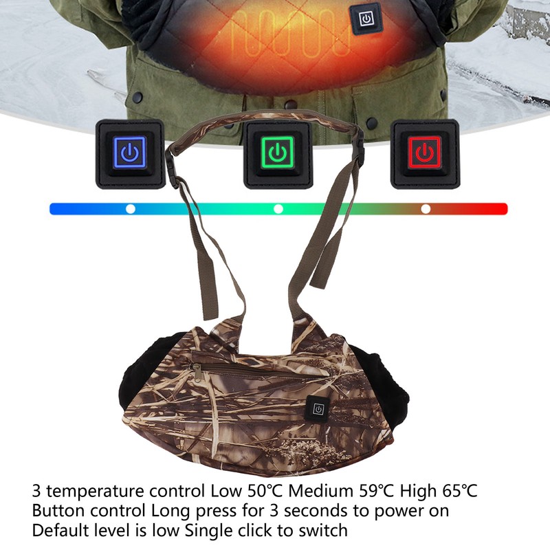 Hand Muff Warmer Camo Heated Hand Warmer Bag USB Powered