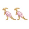 Cute Dinosaur Stud Earrings colorful Cubic Zirconia Tiny Animal Earrings