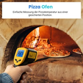 Etekcity Infrared Thermometer -50 to +610 °C, Digital IR Pyrometer Non-Contact Temperature Meter, LCD Lighting (Not for People) for Cooking/Pizza Oven/Freezer/Industry
