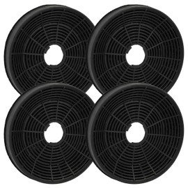 vhbw 4x Activated Carbon Filters Compatible with Silverline Zenith ZEW 900, Zenith ZEW 853 W, Zenith ZEW 853 WE Cooker Hood - 16 cm