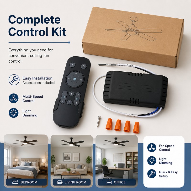 Ceiling Fan Light Remote Control Kit for Home Comfort –