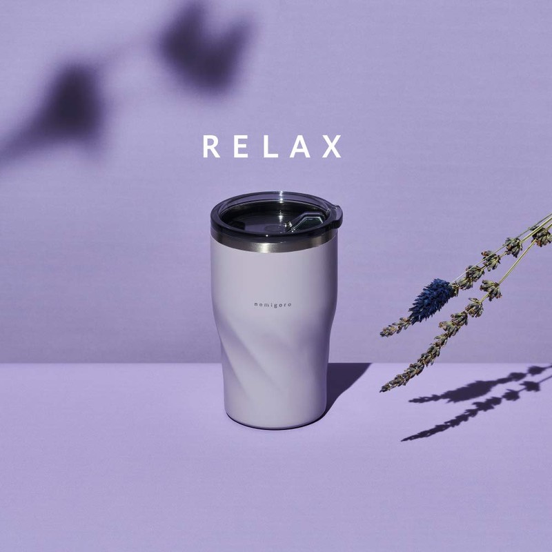 Doshisha Tumbler with Lid, 0.36 L (0.36 L), Purple RELAX