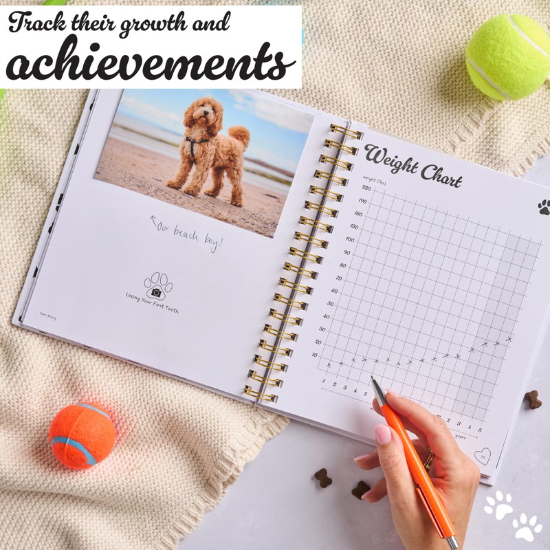 New Puppy Gift – Keepsake Dog Memory Book & Photo