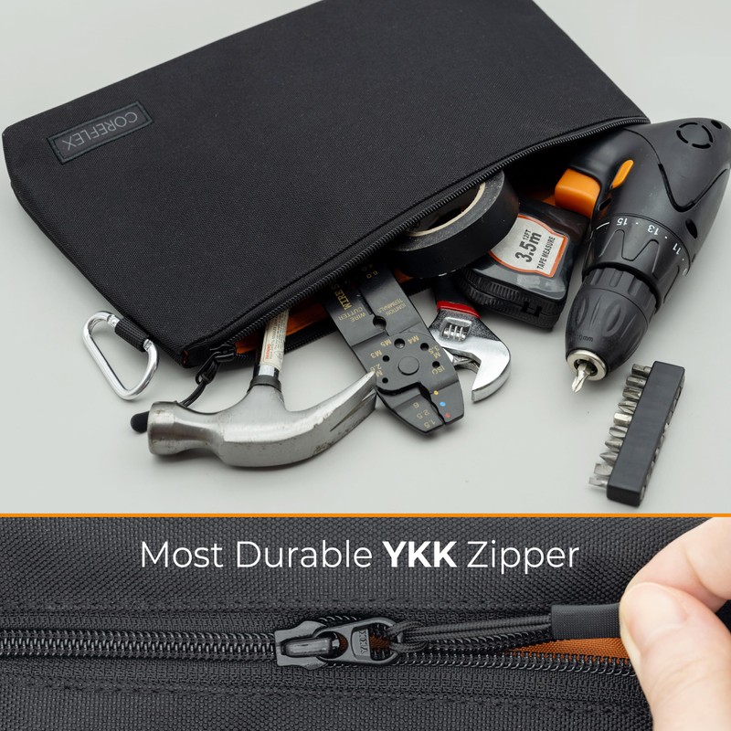 COREFLEX 2 Pack Premium Tool Pouch Zipper Bag with internal