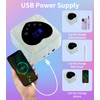 HUGMAPLE Cordless UV Nail Lamp for Gel Nails 72W, Rechargeable