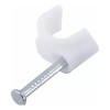 Grapa Para Cable Redondo 10mm Color Blanco 100 Pzs