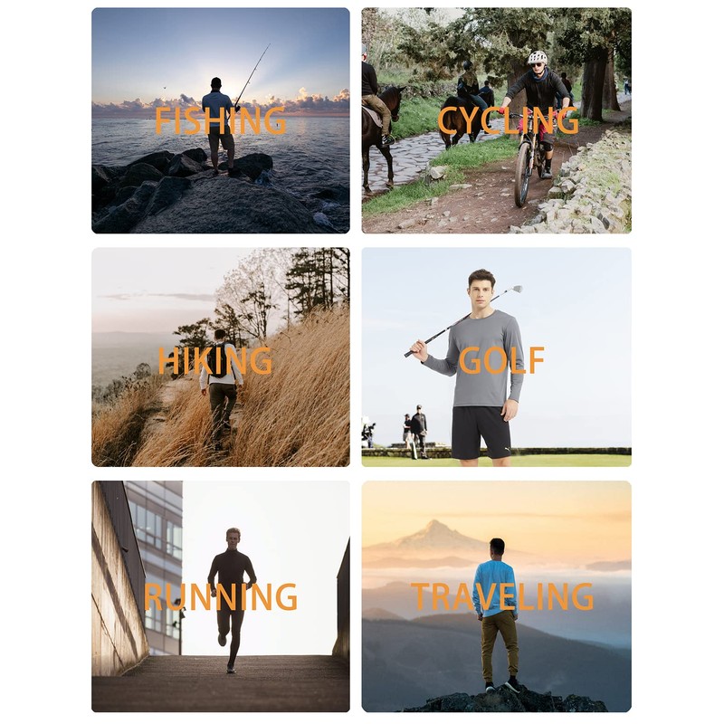 MAGCOMSEN Dry Fit T Shirts Shirts for Men Long Sleeve