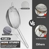 Walfos 4.7 Inch Fine Mesh Strainer, Premium Stainless Steel Colanders