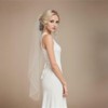 SAMKY 1T 1 Tier Pencil Edge Bridal Wedding Veil -