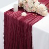 Table Runner Cheesecloth 10 FT Boho Rustic Table Runner Gauze