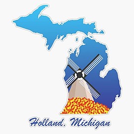Holland Michigan Vinyl Decal Wall Laptop Bumper Sticker 5"