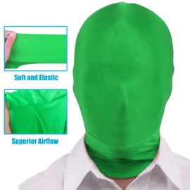 BOLLUMA Photography Chromakey Green Mask Hood, Invisible Effect Background Green Screen Mask for Photo Studio Video Special Effect Live Streaming
