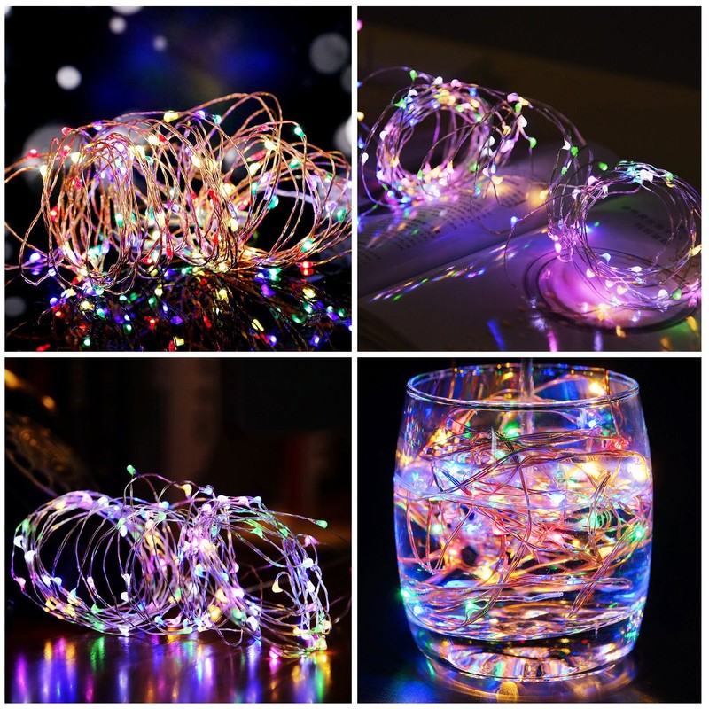 SALCAR 10 m Kupferdraht Lichterkette USB, 100er LED Lichterkette Draht