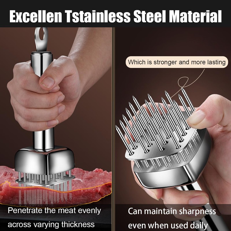 Lynkaye Professional Meat Tenderizer with T316 Stainless Steel Sharp Needle