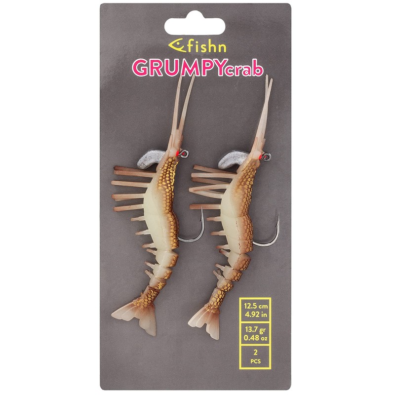 FISHN® GRUMPYcrab 12.5cm, 13.7gr, 2 pieces - Ultra realistic artificial