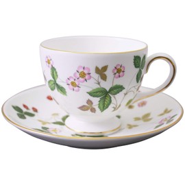Wedgwood 1053289 Wild Strawberry Cup and Saucer (Leigh), Wedding Gift