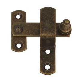 Amig - Shutter Shutter with Flap | Security Lock for Windows | Leather Colour | Garden and Outdoor Hardware | Steel | Measurements: 60 x 46 mm | Rustic Style