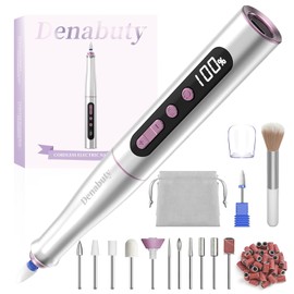 Torno para Uñas Profesional 35000 RPM, 12 en 1 Lima Eléctricas Uñas Nail Drill Machine, Kit de Manicura Pedicura Eléctrico Recargable por USB, Velocidad Ajustable para Salón DIY DN-2402