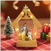 7.5" Nativity Scene with Lights - Hand Painted Nativity Sets