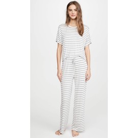 Honeydew Intimates Women's All American PJ Set, Ivory Stripe, S