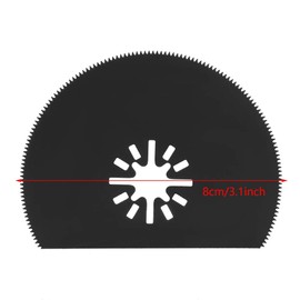 10Pcs Oscillating Saw Blades 80mm/3.1inch High Carbon Steel Semicircle Oscillating Multitool Quick Release Kit for Sanding, Grinding and Cutting