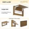 OLMPYE Wall Mounted Folding Table,Wooden Mounted Desk with Iron Bracket,Small