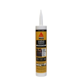 SIKA Sikaflex-410 Asphalt Sealant, Black, Self-Leveling Hybrid Sealant for Filling Cracks in Asphalt Driveways, Roadways, and Pavements - 9 fl. oz. Cartridge, Fills Cracks up to 1.5 in. Wide