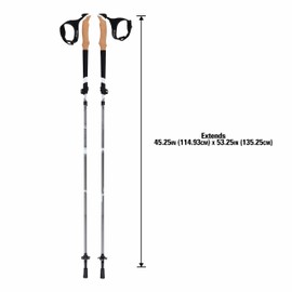 Terrain™ Alpha Aluminum Trekking Poles, Walking and Hiking Sticks, Night Shade