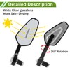 HOPESPANNER Universal Motorcycle Rear View Mirrors Adjustable Bar End Side