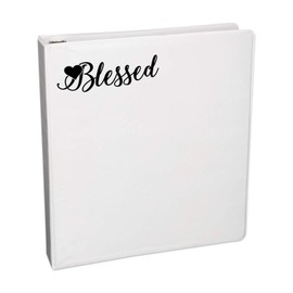 Blessed Heart Decal Notebook Car Laptop 5.5" (Black)