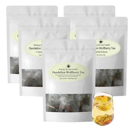 Dandelion Wolfberry Tea - Supports Kidneys & Liver Health with a Natural Blend of Seven Herbal Ingredients 120g per bag Beverage Traditional - Quantity: 5-Bags[Super Price Discount!!!]