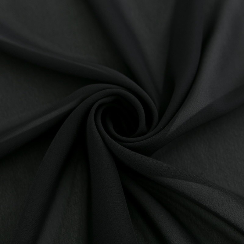 CHUQING Black Chiffon Table Runner 27x120 Inches Wedding Tablecloth Sheer