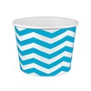 16 oz Yogurt Paper Cups- 1000 Count (Chevron-Blue)
