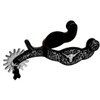 Weaver Equine Men's Show Spurs with Engraved Floral Trim and