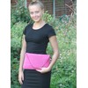 LONI Attractive Large Faux Suede Clutch Bag Shoulder Bag Wedding