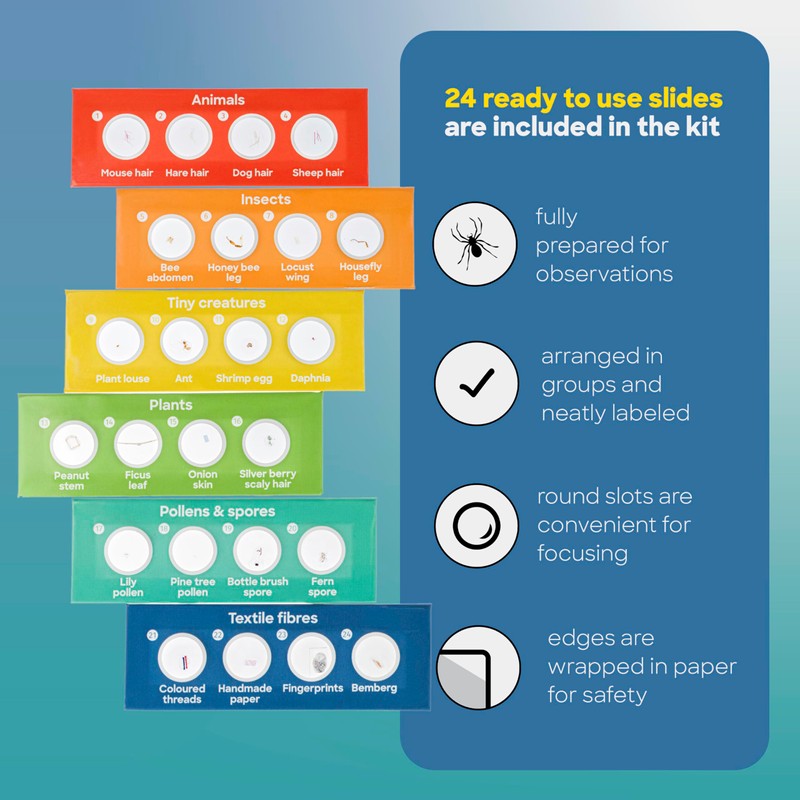 Discovery Micro Gravity Learning Microscope for Children and Beginners with
