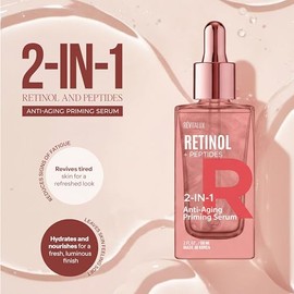 Sérum 2 En 1 Con Retinol Y Péptidos: Antiedad, Suaviza Líneas De Expresión, Tratamiento Antiarrugas, Hidratante, Probado Dermatológicamente, Libre De Crueldad Animal. Cuidado De La Piel Core