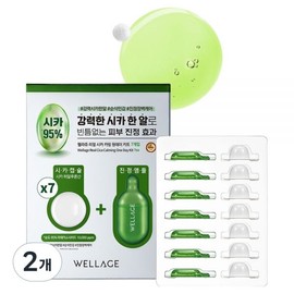 Wellage Real Cica Calming One Day Kit 7p 105mg 2 units 105mg x 2 units / 웰라쥬 리얼 시카카밍 원데이키트 7p 105mg 2개 105mg x 2개