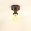 ledscom.de Vintage E27 Lamp Socket Retro Black Round 100 mm