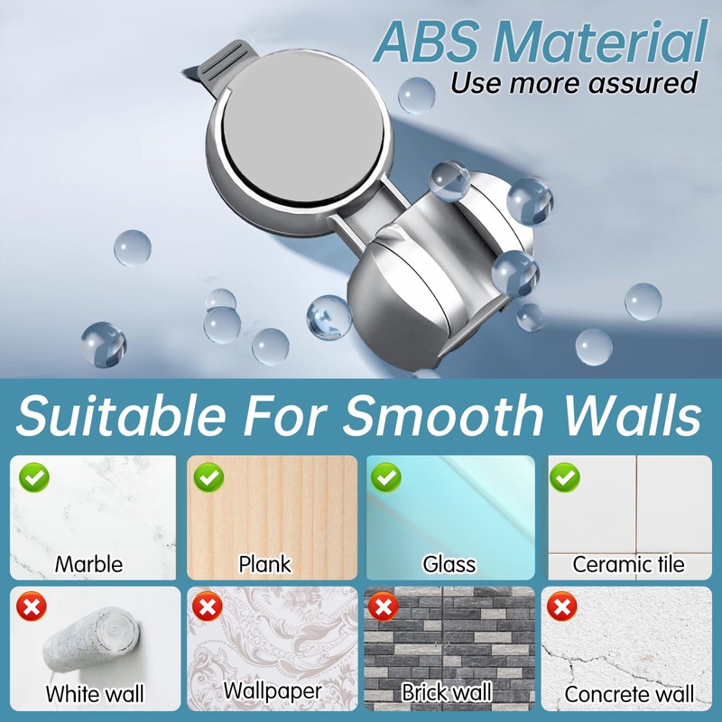 Shower Head Holder Suction Cup Shower Holder No Drilling Strong