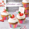 TRUSBER Cupcake Liners, 100 pieces Rainbow Baking Cups Paper Muffin