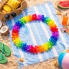 50 Collares Hawaianos Tela Cotillones Para Boda Neon Fiesta