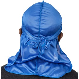 Veeta Superior Silk Durag - Smooth Silk Durag for Men & Women, Long Double Wide Straps, Outseam Triple Stitch Du Rag, Atlantis, One Size, atlantis
