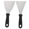 Ciieeo 2Pcs Stainless Steel Grill Scrapers with Ergonomic Plastic Handles