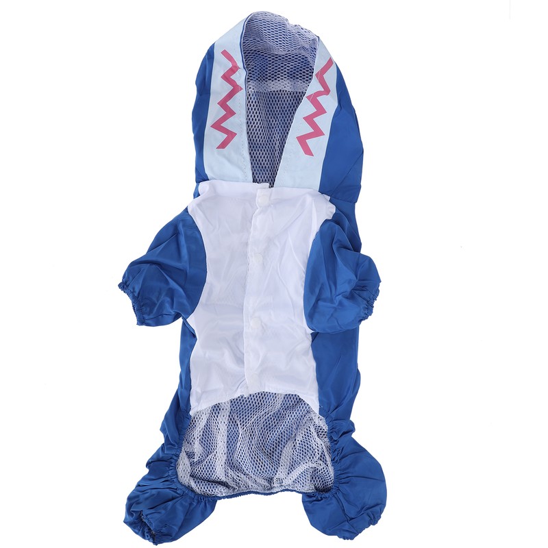Dog Cute Raincoat Hooded Cloak Rain Jacket Cover Waterproof Polyester