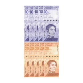 Spectrum Store 10-20 Bolivar Digital (Digitales) 10 Pieces Note Set, 2021, UNC - 5x 10 & 5x 20 Million Soberano - Foreign Paper Notes