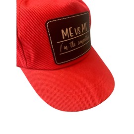 Custom Baseball Cap, Me Vs Me I'm The Competition, Faux Leather Patch, Dad Hat, Motivational Hat, Patch Hat, Trendy Hat, Inspirational Hat