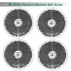 DARKGUARD 4 x Round Reflectors White Diameter 60 mm Approved,